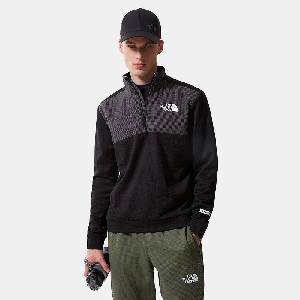 The North Face Mountain Athletics Quarter-Zip Ανδρικα Μπουφάν Fleece - Μαυρα (ZBDY28590)